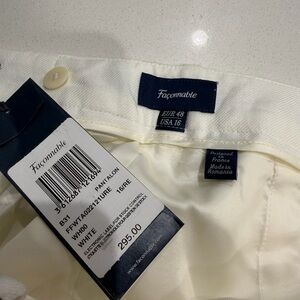 Faconnable NWT white Trousers size 16 Style RN 125990